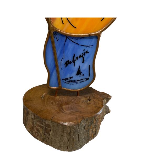 Ted DeGrazia Signed Native American Stained Glass Art Sun Catcher Figurine Decor - Picture 4 of 7